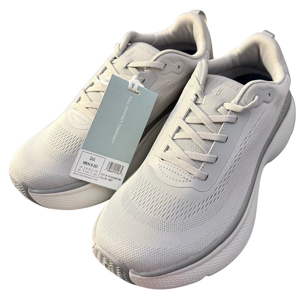 NEW Waco Revitalign Men's GAIA Walking Orthotic Sneaker Grey Size 8.5D